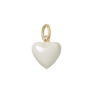 Roxanne Assoulin Mini Puffy Heart Charm in Cream/White